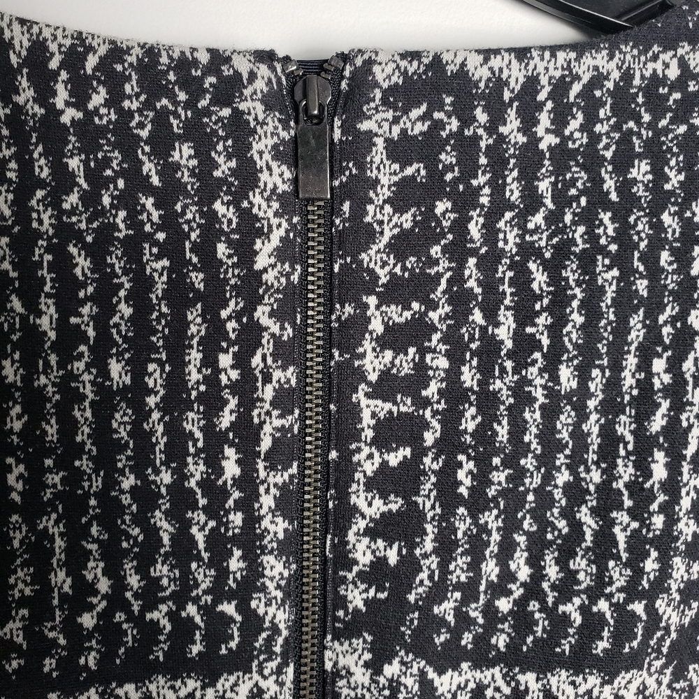 Talbots Womens Dress Black Sheath Workwear Houndstooth Cotton Blend Knit - Picture 8 of 8